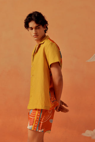 Ochre Resort Shirt with Younail Backprint