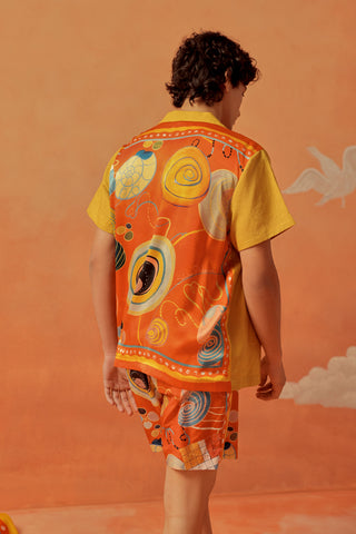 Ochre Resort Shirt with Younail Backprint