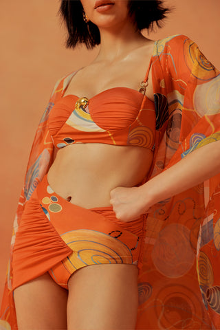 Younail & Rorange Ruched Wrap Bikini