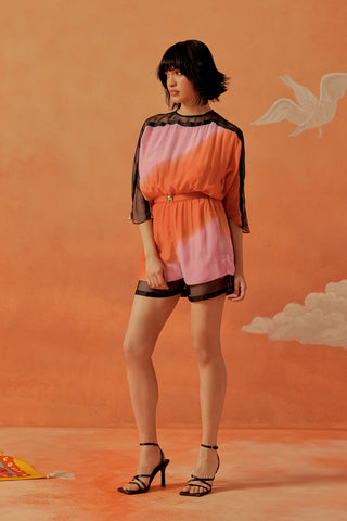 Soleil Ombre Romper - front view of model in Soleil romper | Shivan & Narresh
