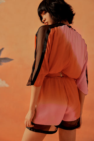Soleil Ombre Romper - detailed back view of ombre romper | Shivan & Narresh