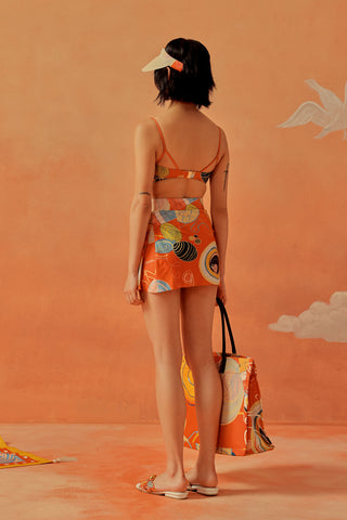 Younail Pleated Swim Skirt