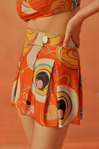 Younail Pleated Swim Skirt