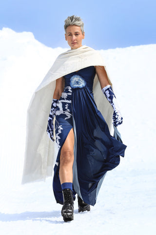 Izu Juno Floralis Draped Gown