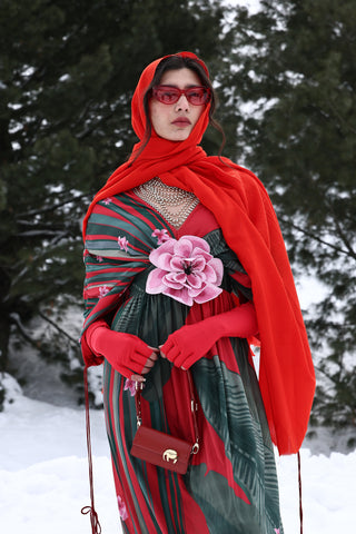 Palmera Bloom Ruched Gown