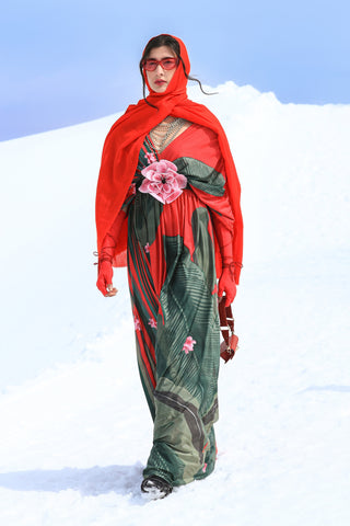 Palmera Bloom Ruched Gown