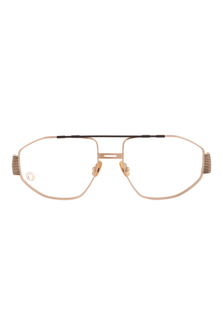 Shivan & Narresh Cecil Gold Eyeglasses; Gold frame; Gold eyeglasses; Eyewear; Eyeglasses; Men's Eyeglasses; Women Eyeglasses