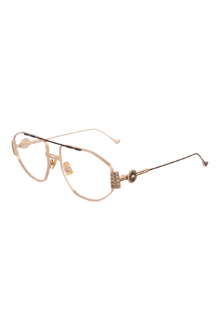 Shivan & Narresh Cecil Gold Eyeglasses; Gold frame; Gold eyeglasses; Eyewear; Eyeglasses; Men's Eyeglasses; Women Eyeglasses