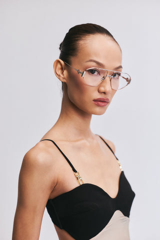 Shivan & Narresh Cecil Rose gold Eyeglasses; Gold eyeglasses; Eyewear; Eyeglasses; Men's Eyeglasses; Women Eyeglasses; Chrome & Gold