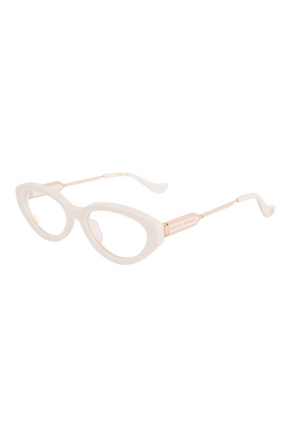 Shivan & Narresh Lola Soft Pearl Eyeglasses; White color; Cat eye; Men's eyeglasses; Women eyeglasses;  Eyewears