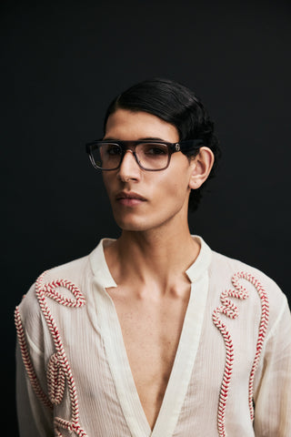 Shivan & Narresh Kanzi Ash Grey Eyeglasses; Grey color; Men's eyeglasses; Women eyeglasses;  Eyewears; Optical lens; Grey eyeglasses; 