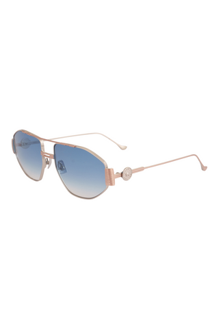 Shivan & Narresh Cecil Chrome Sunglasses; Blue color; Chrome color; Men's sunglasses; Women sunglasses; Eyewear