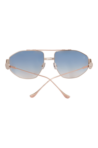 Shivan & Narresh Cecil Chrome Sunglasses; Blue color; Chrome color; Men's sunglasses; Women sunglasses; Eyewear