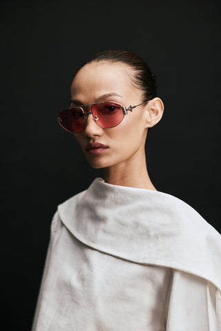 Shivan & Narresh Cecil Rose gols sunglasses; Rose gold color; Pink color; Men's eyeglasses; women eyeglasses; eyewears