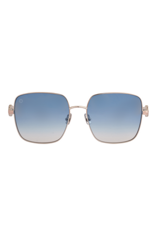 Shivan & Narresh Zoe Chrome sungalsses; Chrome frame; Blue colour; Men's sunglasses; Women sunglasses; Accessories; Eyewear