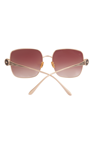 Shivan & Narresh Zoe gold sunglasses; Gold frame; Brown color; Men's sunglasses; Women Sunglasses; Eyewear;