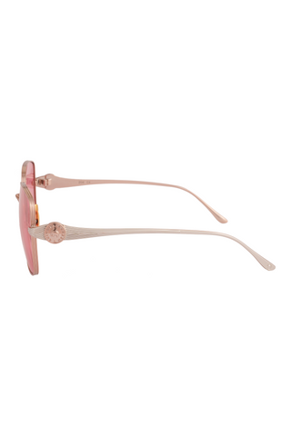 Shivan & Narresh Zoe Rose gold sunglasses; Gold frame; Rose gold color; Men's sunglasses; Women Sunglasses; Eyewear;