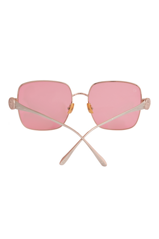 Shivan & Narresh Zoe Rose gold sunglasses; Gold frame; Rose gold color; Men's sunglasses; Women Sunglasses; Eyewear;