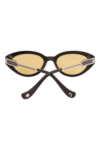 Shivan & Narresh Lola Midnight Amber Sunglasses; Black color; Yellow color;  Men's eyeglasses; Women's eyeglasses; Accessories; Eyewears;