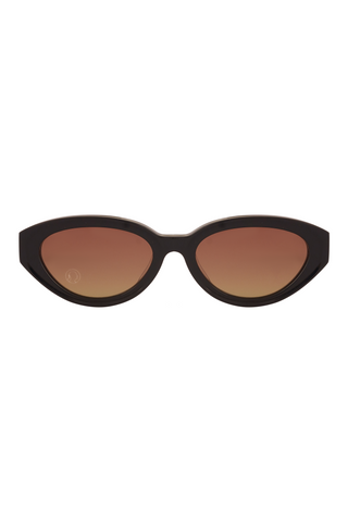 Shivan & Narresh Lola Midnight Black Sunglasses; Black frame; Brown eyeglasses; Men's eyeglasses; Women's eyeglasses; Black & Brown
