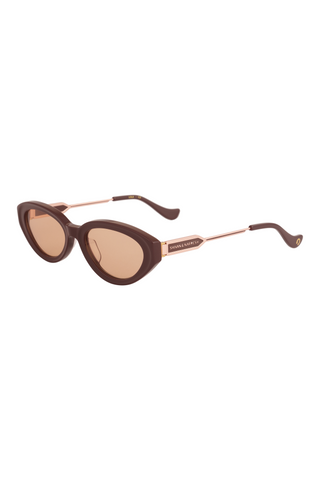 Shivan & Narresh Lola Burgundy Sunglasses; Burgundy color; Light wine eyeglasses; Men's eyeglasses; Women's eyeglasses; Accessories; Eyewears;
