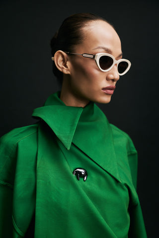 Shivan & Narresh Lola Sandstone beige Sunglasses; Beige frame; Brown eyeglasses; Men's eyeglasses; Women's eyeglasses; Beige color