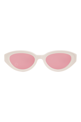Shivan & Narresh Lola Soft Pearl Sunglasses; White frame; Rose eyeglasses; Men's eyeglasses; Women's eyeglasses; white color; 