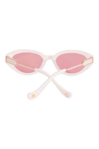 Shivan & Narresh Lola Soft Pearl Sunglasses; White frame; Rose eyeglasses; Men's eyeglasses; Women's eyeglasses; white color; 