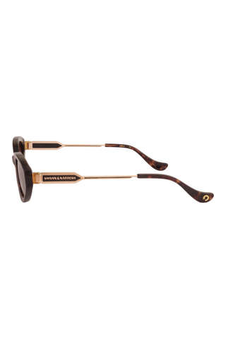 Shivan & Narresh Lola Tortoise shell Sunglasses; Brown color;  Men's eyeglasses; Women's eyeglasses; Accessories; Eyewears;