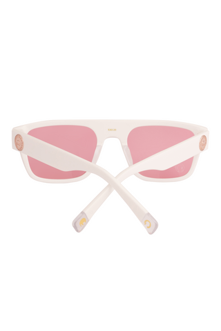 Shivan & Narresh Kanzi Soft Pearl Sunglasses; White color; Men's sunglasses; Women Sunglasses; Eyewear; Pink color