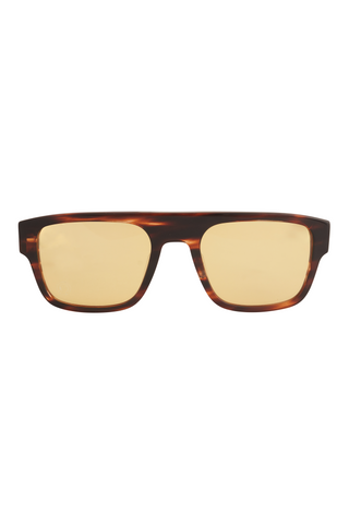 Shivan & Narresh Kanzi Walnut Marble Sunglasses; Brown color; Men's sunglasses; Women Sunglasses; Eyewear; Yellow color