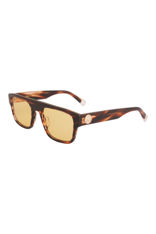 Shivan & Narresh Kanzi Walnut Marble Sunglasses; Brown color; Men's sunglasses; Women Sunglasses; Eyewear; Yellow color
