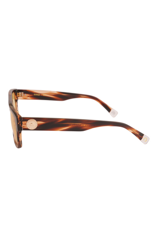 Shivan & Narresh Kanzi Walnut Marble Sunglasses; Brown color; Men's sunglasses; Women Sunglasses; Eyewear; Yellow color