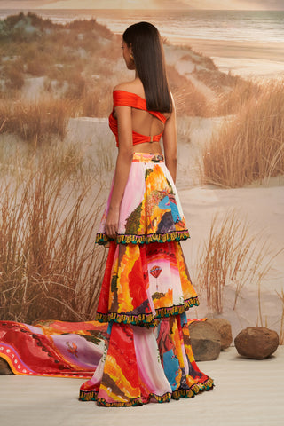 Shivan & Narresh Solscape Skirt; Multicolor; Lehenga set; Women Ethnic wear