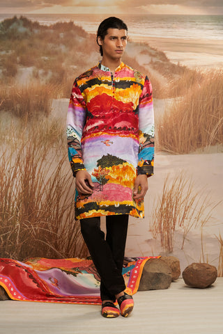 Shivan & Narresh Solscape Kurta Set; Multicolor; Men's Ethnic wear;  