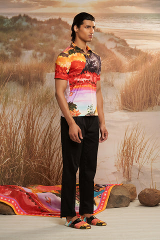 Shivan & Narresh Solscape Polo; Multicolor; Men's t-shirt; Me Men's resortwear