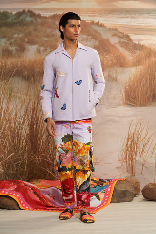 Shivan & Narresh Solscape Cargo Trouser; Multicolor; Men's resortwear; Men trouser