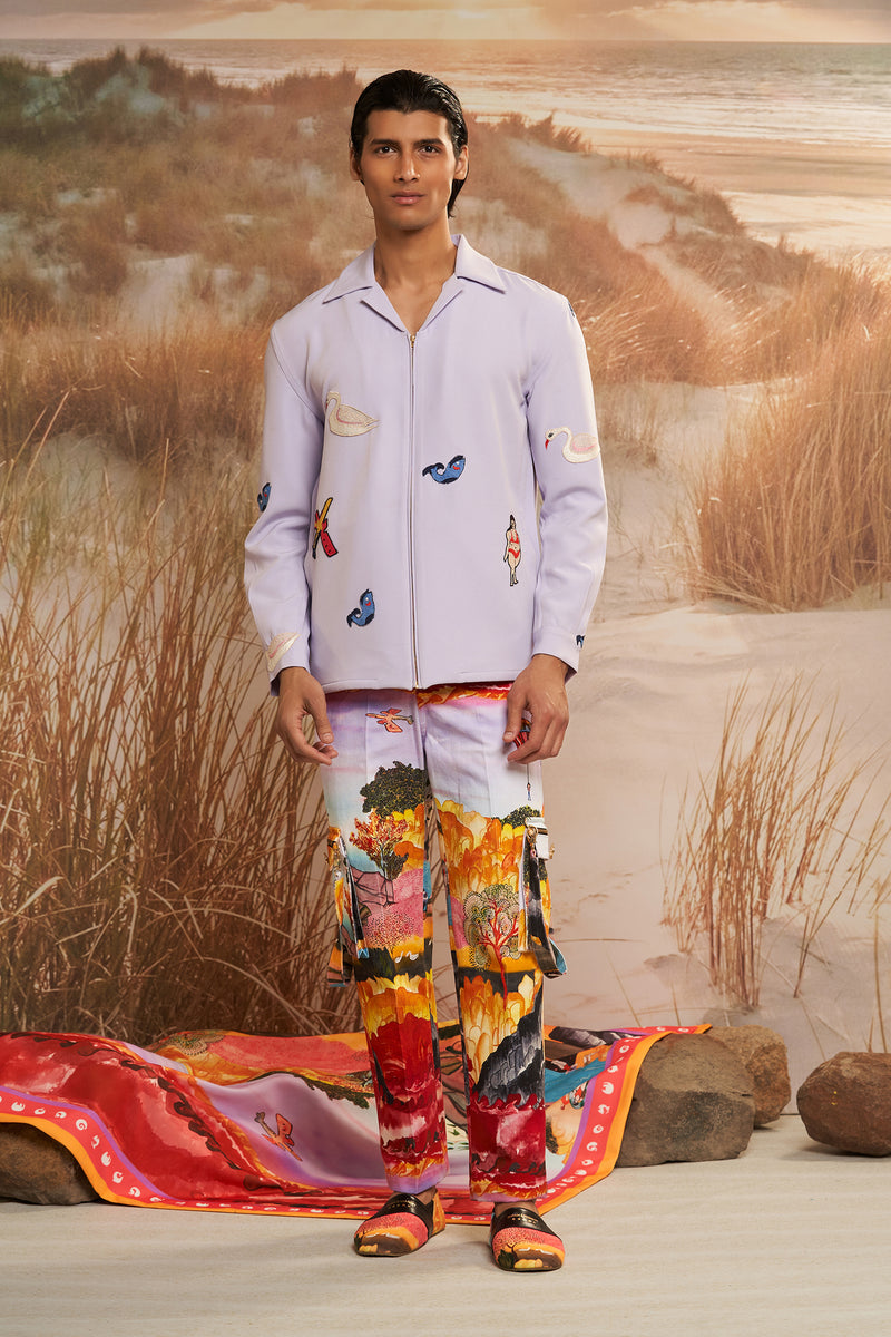 Shivan & Narresh Solscape Cargo Trouser; Multicolor; Men's resortwear; Men trouser