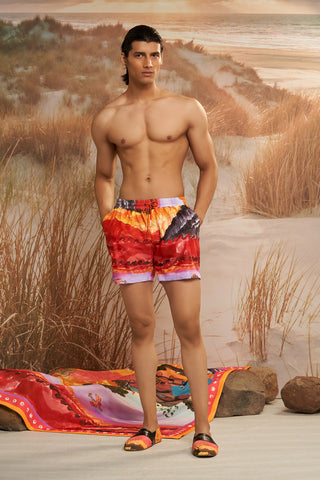 Shivan & Narresh Solscape Pool Shorts; Swim shorts; Multi color