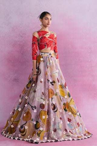 Florain Fleur Skein Lehenga with Petaline Bloom Blouse