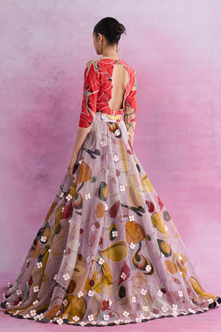 Florain Fleur Skein Lehenga with Petaline Bloom Blouse