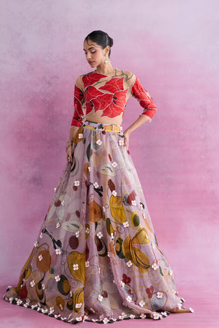 Florain Fleur Skein Lehenga with Petaline Bloom Blouse