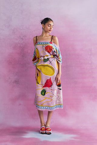 Shivan & Narresh Florain Scarftan; Florain Print; Multicolor; Women Resort Wear; Free size; Women Kaftan;