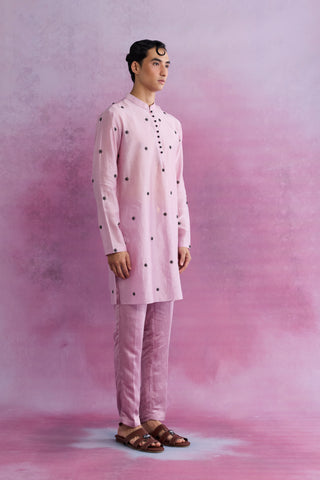 Shivan & Narresh Blush Orb Skein Kurta Set; Multicolor; Florain Print; Men's Ethnic Set; Celebration Wear; 