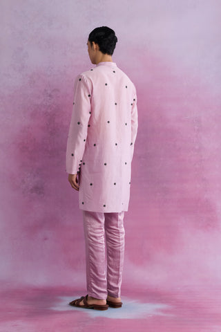 Shivan & Narresh Blush Orb Skein Kurta Set; Multicolor; Florain Print; Men's Ethnic Set; Celebration Wear; 