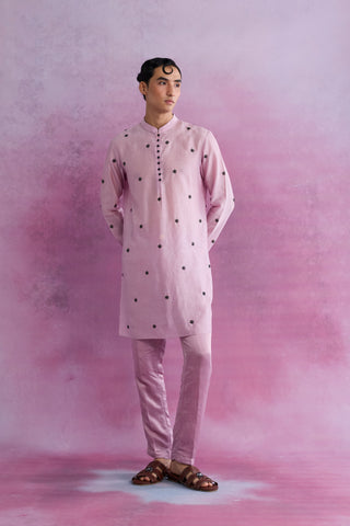 Shivan & Narresh Blush Orb Skein Kurta Set; Multicolor; Florain Print; Men's Ethnic Set; Celebration Wear; 