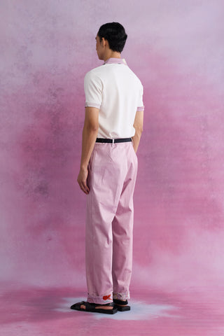 Shivan & Narresh Florain White Polo; Saun Print; Multicolor; Men's Resort wear; Men's Polo; T-shirt; 