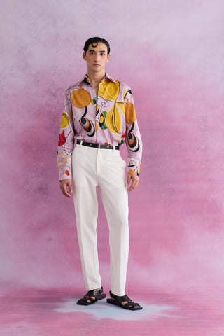 Shivan & Narresh Florain Classic Shirt; Florain Print; Multicolor; Men's Resort Wear; Men's Shirt; 