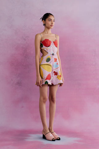Shivan & Narresh Florain Petaline Romper; Florain Print; Multicolor; Women Resort Wear; Holiday Wear;