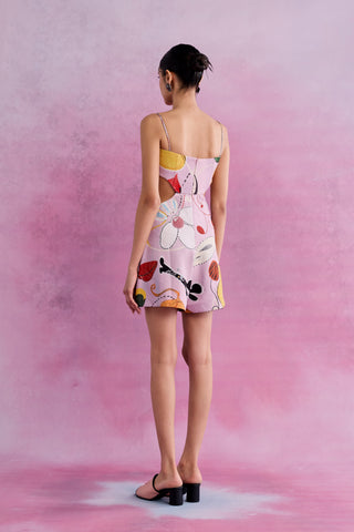 Shivan & Narresh Florain Petaline Romper; Florain Print; Multicolor; Women Resort Wear; Holiday Wear;